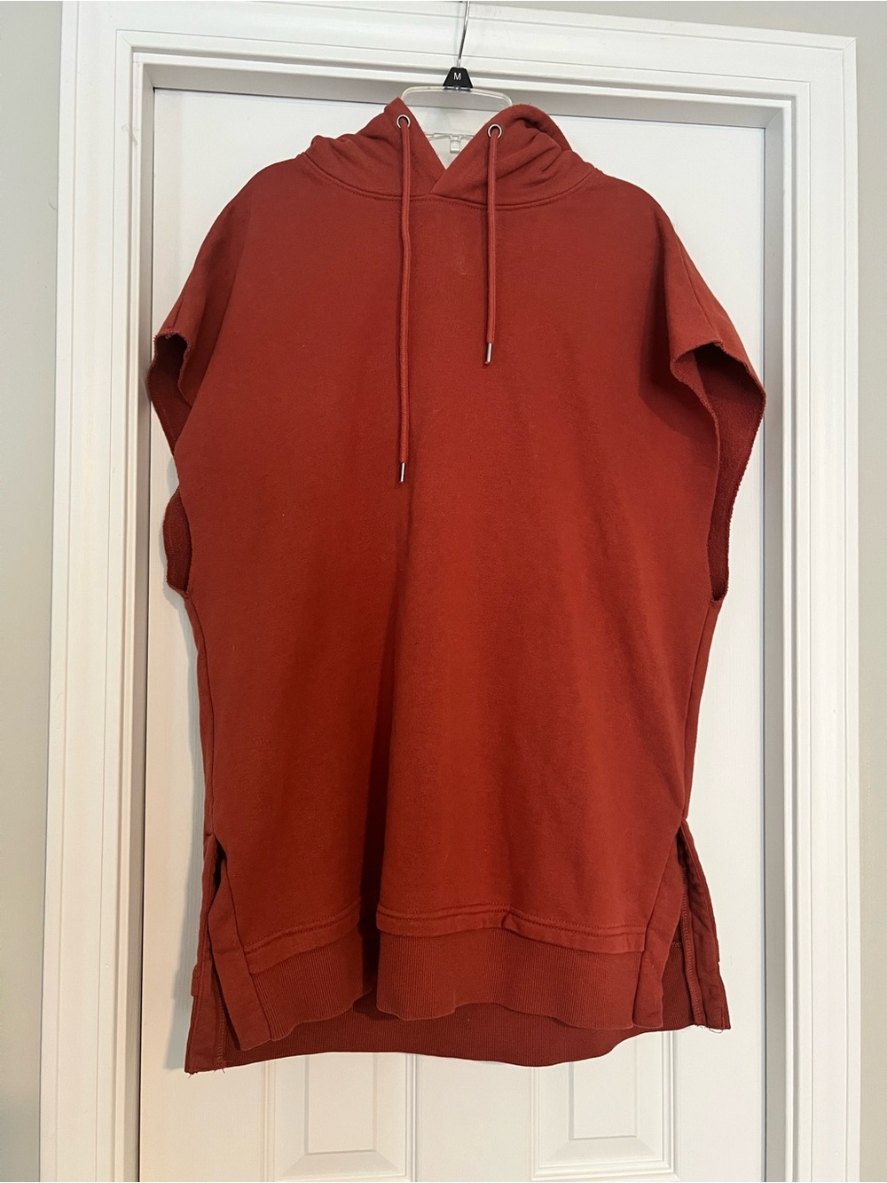 Forever 21 Men's Rust Red Sleeveless Hoodie